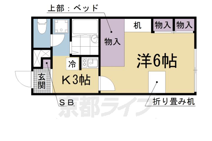 レオパレス唐崎ヶ丘110の間取り