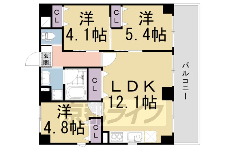 GRAND LATTICE KAWARAMACHI SHICHIJOの間取り