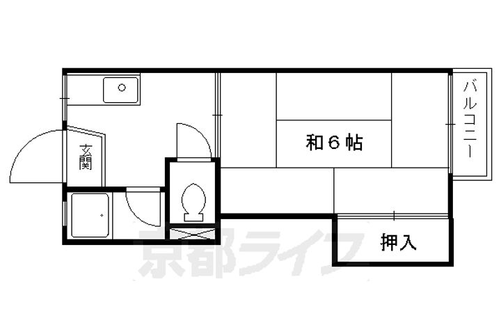 若竹ハイツ207の間取り