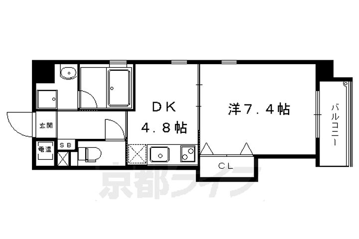 フロリアール一乗寺201の間取り