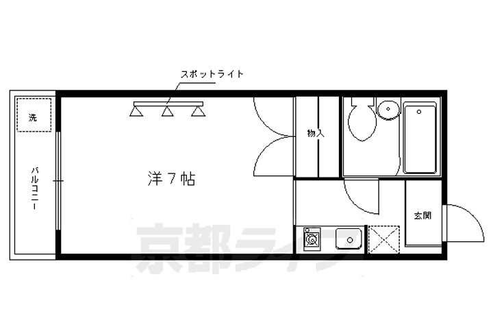 コージーハイツ百万遍301の間取り