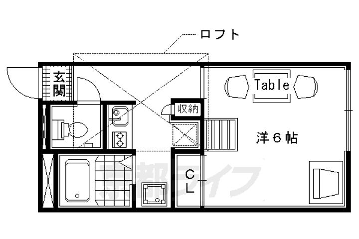 プレジール太秦105の間取り