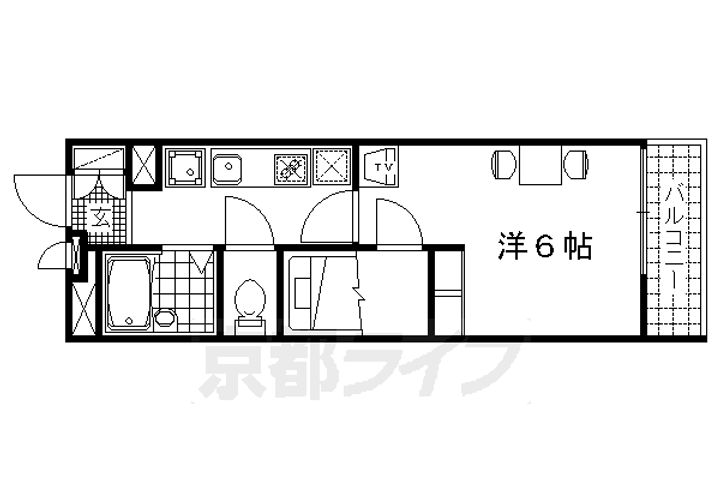レオパレスALTAⅤ202の間取り