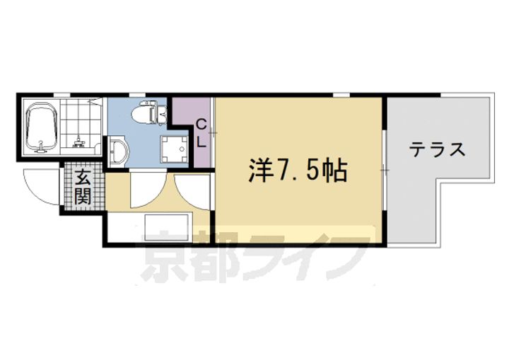 サイト京都西院1-Bの間取り