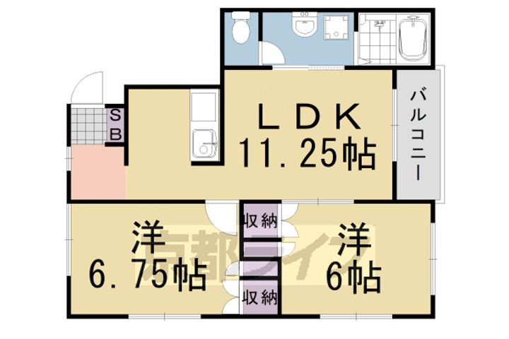 エミネンス亀岡D棟102の間取り