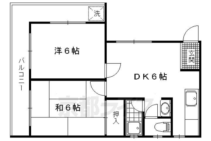 北野ハイツ201の間取り