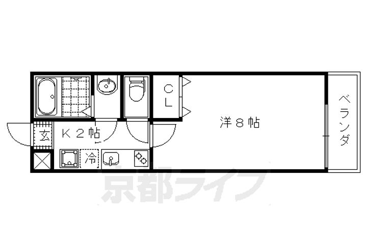 フラッティ西大路花屋町の間取り