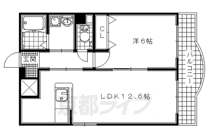 ケイズメゾンマハナ203の間取り