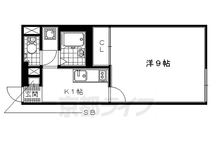 京都府城陽市枇杷庄の賃貸アパートの間取り