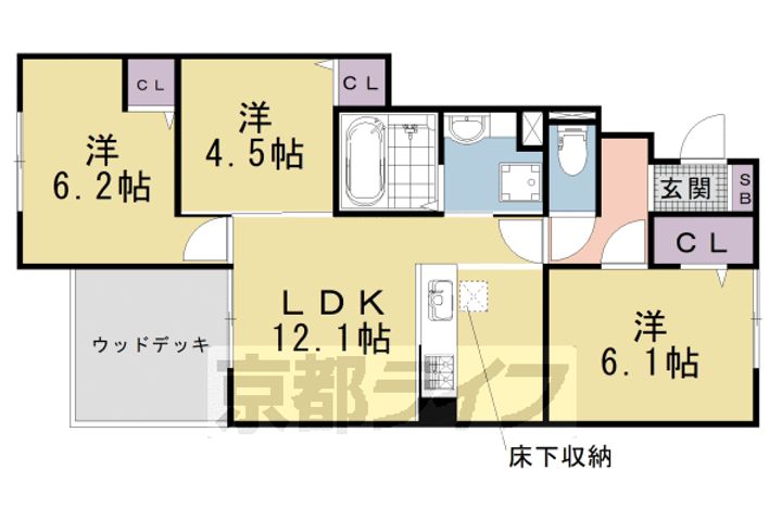 T’s スクエア下鴨106の間取り