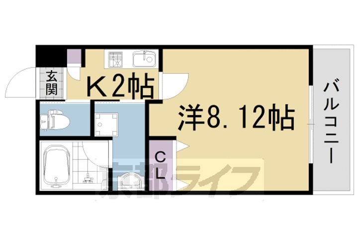 京都府城陽市平川の賃貸マンションの間取り