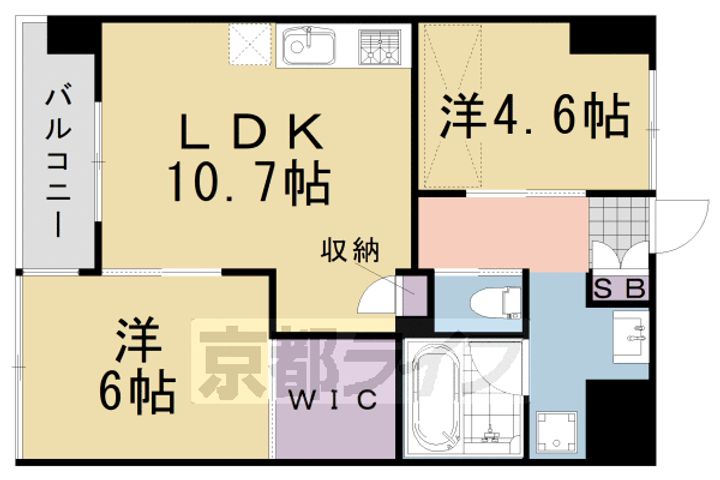 カーサフィオーレ桂206の間取り