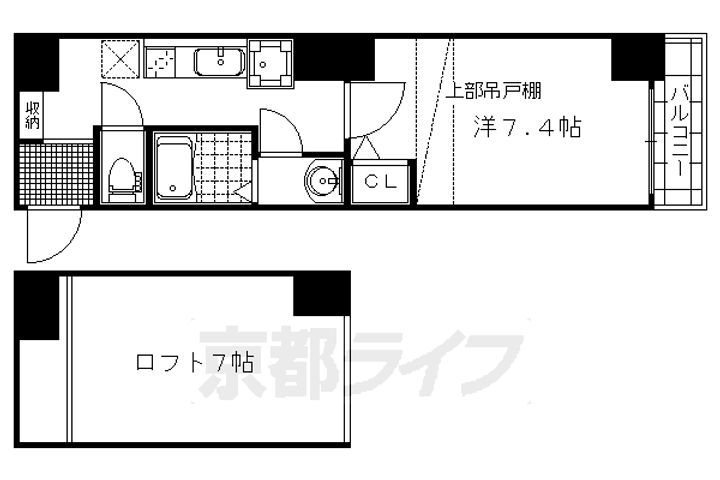 グリシーヌ京都西院503の間取り