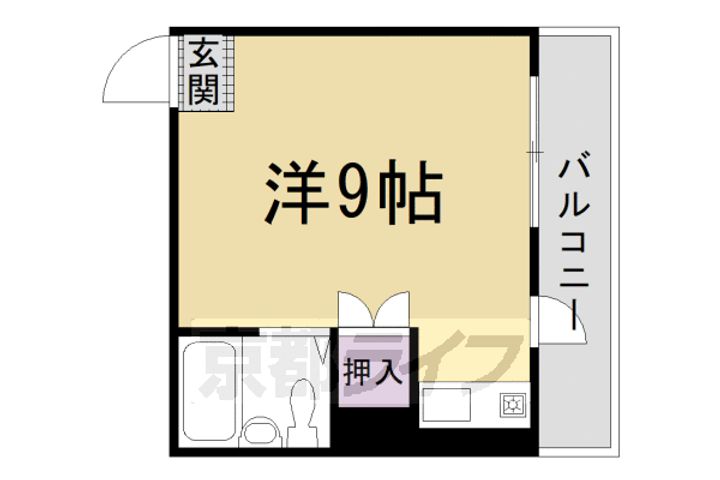 京都府京都市中京区壬生西大竹町の賃貸マンションの間取り