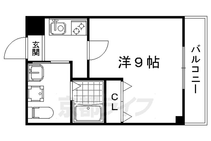 ディアネス西院302の間取り