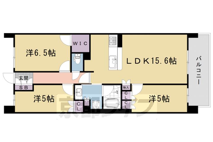 ライオンズ嵯峨天龍寺若宮 西の邸の間取り