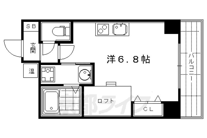京都府京都市中京区藤本町の賃貸マンションの間取り