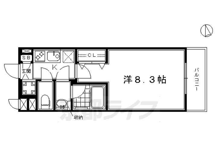 ベラジオ京都東山Ⅱ203の間取り