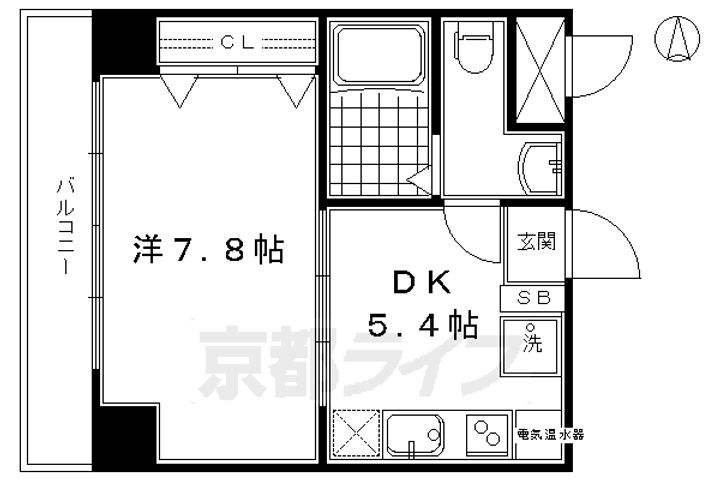 シボラ六条高倉5-Aの間取り