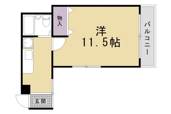 京都府京都市左京区浄土寺真如町の賃貸マンションの間取り