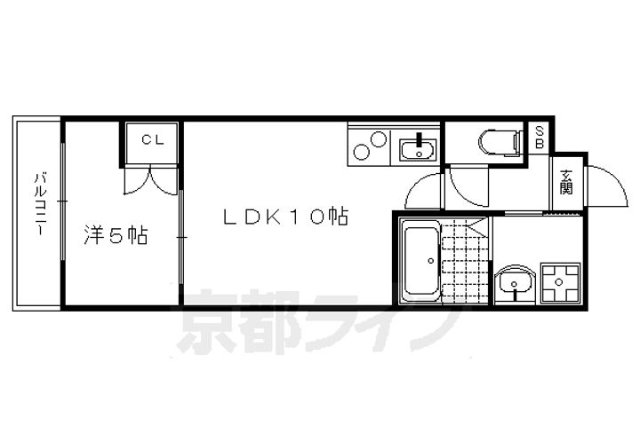 サクシード宝ヶ池202の間取り