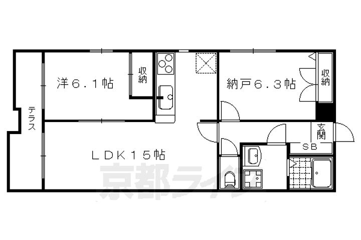 サクシード宝ヶ池106の間取り