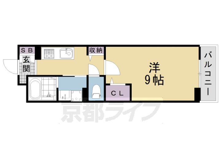 京都府京都市伏見区桃山町遠山の賃貸マンションの間取り