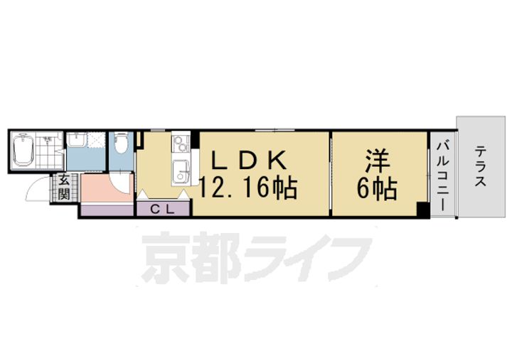 PEACE WELL 四条(仮称 四条西洞院レジデンス)の間取り