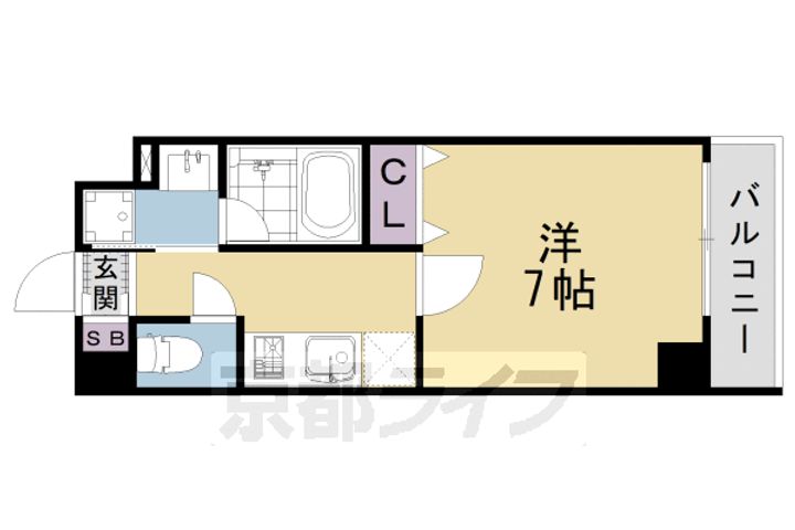 アスヴェル京都東寺前Ⅱの間取り