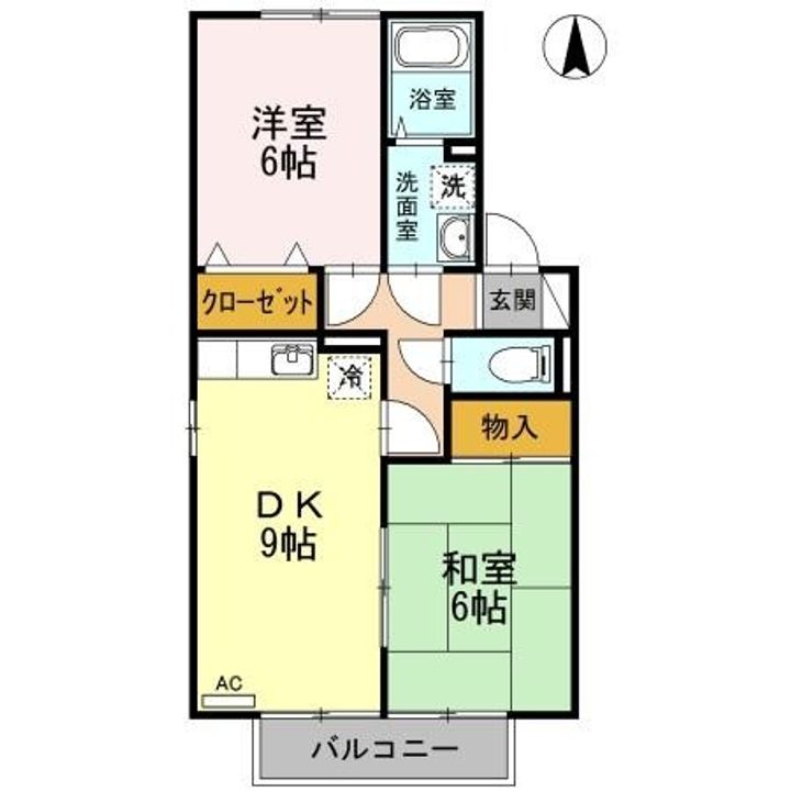 エントピア余戸 B棟の間取り