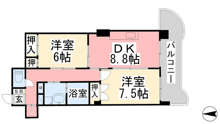 ビッグユー203の間取り