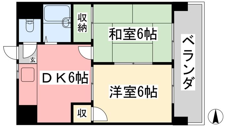 コーラルガーデン山越207の間取り