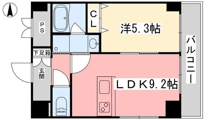 佐伯ビルディングス3-Aの間取り