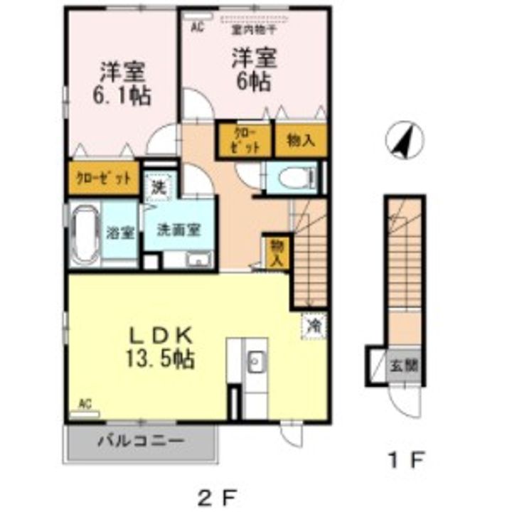エスパルダ ミヨシ A棟201の間取り