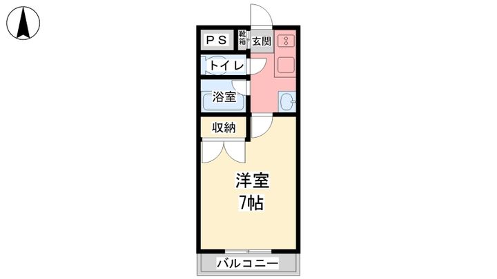 参川第5マンション210の間取り