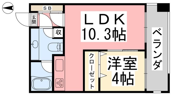 ヴァレーレ県庁前702の間取り