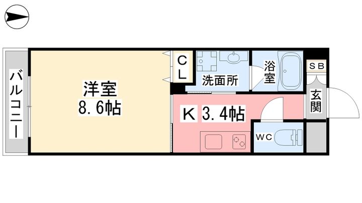 ルミナス雄郡804の間取り