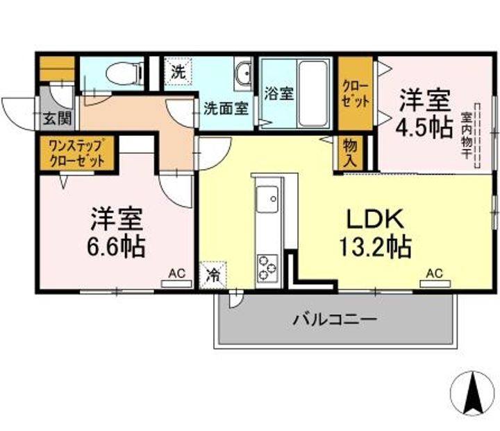 プレジデント持田 A棟207の間取り