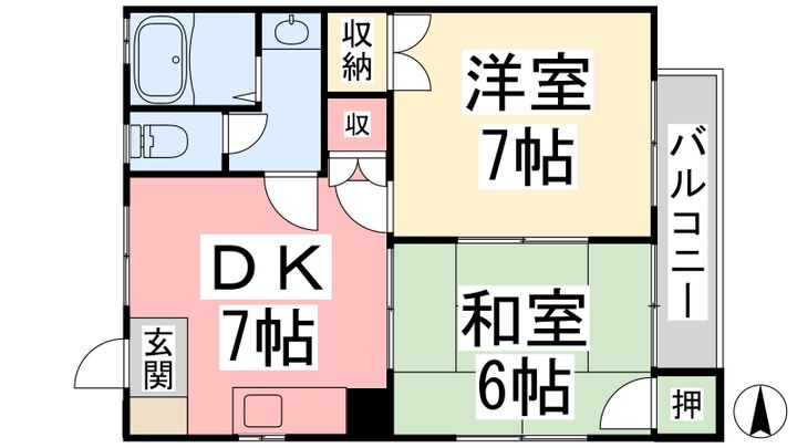 メゾン・ド・宮田202の間取り