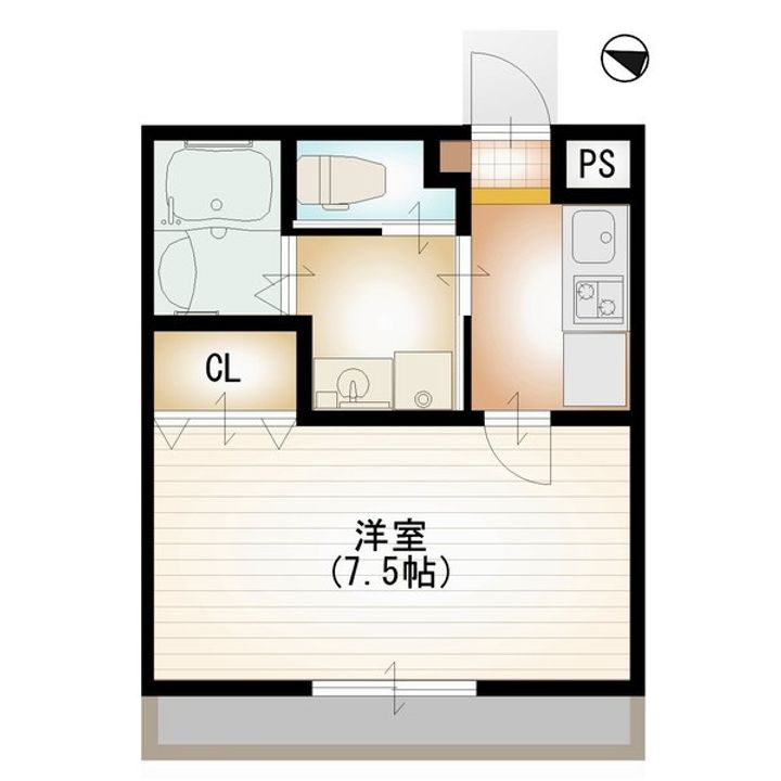 クローバー八番館204の間取り
