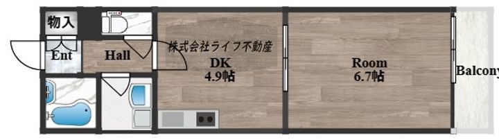 ファンライフ小阪の間取り