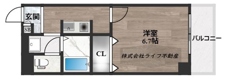 アンプルールフェール寿の間取り