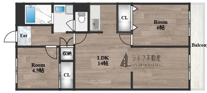 石賀ハイムの間取り