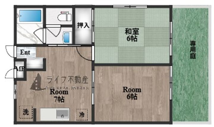 マノアール石切A棟101の間取り
