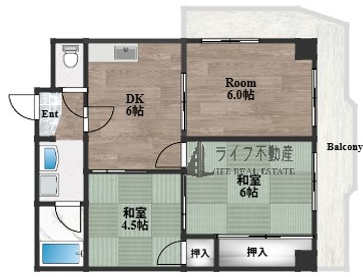 グロースコート新町の間取り