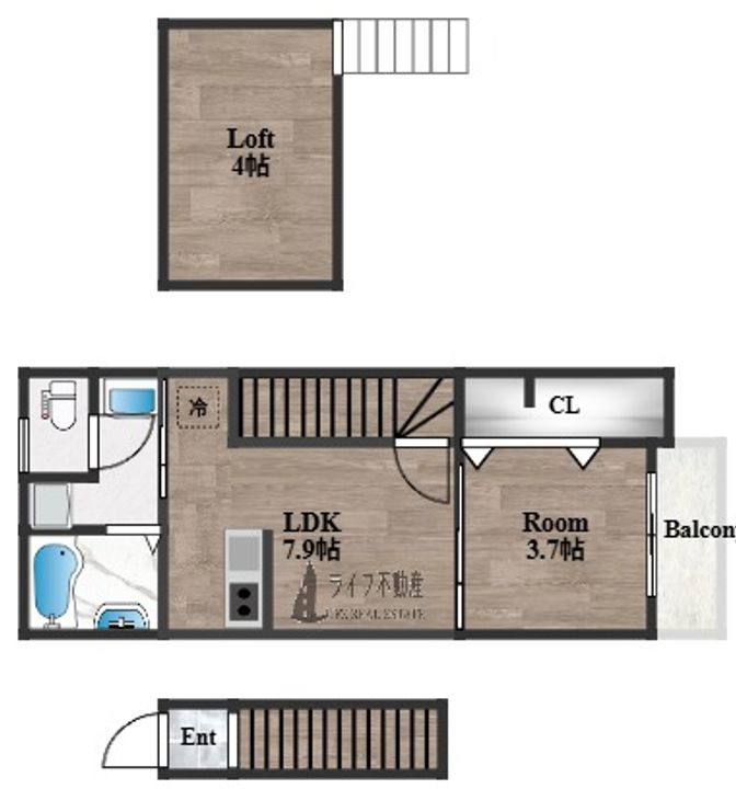 COSMO WAKAEMINAMIの間取り