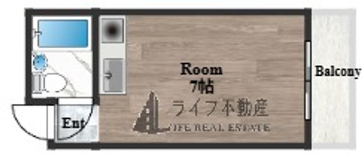 ハイツ當里家の間取り