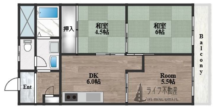 花園マンション巽の間取り