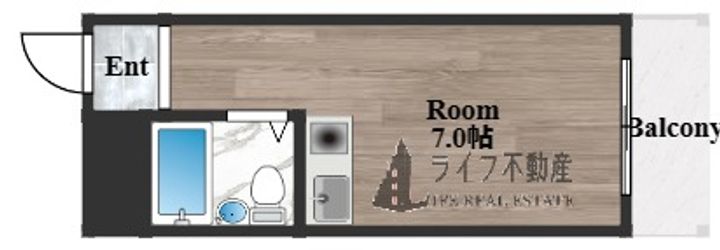 ピースハイツ長堂A棟310の間取り