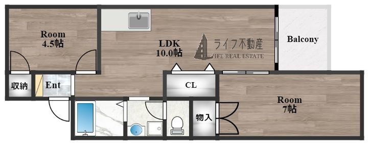 シャトー西村の間取り